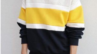 嵐　相葉雅紀さんが1/18　VS嵐で着用した衣装のdholic　裏起毛コントラストカラースウェットプルオーバー
