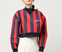 嵐　大野智さんが3/29VS嵐で着用した衣装JOYRICH Marker Logo Stripe Cropped Crewneck