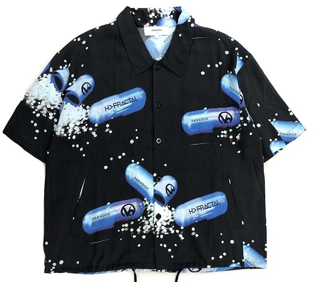 VS嵐で大野智さん着用の衣装シャツ・PARADOX × Vanilla - GRAPHIC COACH SHIRTS (BLACK)