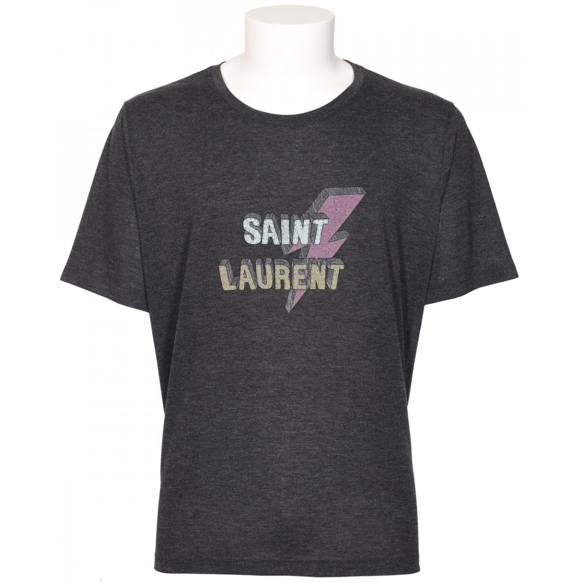 S独特の素材平野紫耀着用 saint laurent ロゴtシャツ Tシャツ 