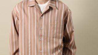 大野智　VS嵐　衣装　2/7　JunRed　TRストライプオープンカラーシャツ