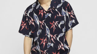 VS嵐　櫻井翔　衣装　7/25　アロハシャツ　VANQUISH レーヨンリーフオープンカラーシャツ