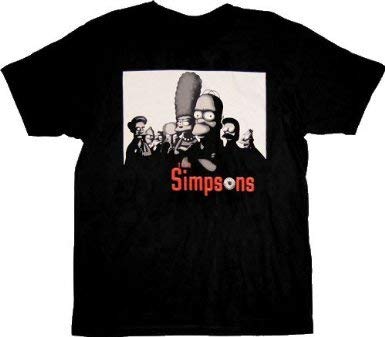 岸優太　私服　庭ラジ　The Simpsons Sopranos Mobster Black T-Shirt Tee