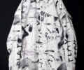 SixTONES　ジェシー　スッキリ　2/4　衣装　ALMOSTBLACK (オールモストブラック) "PRINT SHIRT BLOUSON"