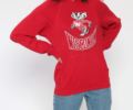 佐藤勝利　VS魂　1/21　衣装　赤　レッド　パーカーWisconsin Badgers Hoodie University Sweatshirt 80s Hooded Retro Slouchy Red Hoodie College Shirt 1980s Vintage Jumper Hood