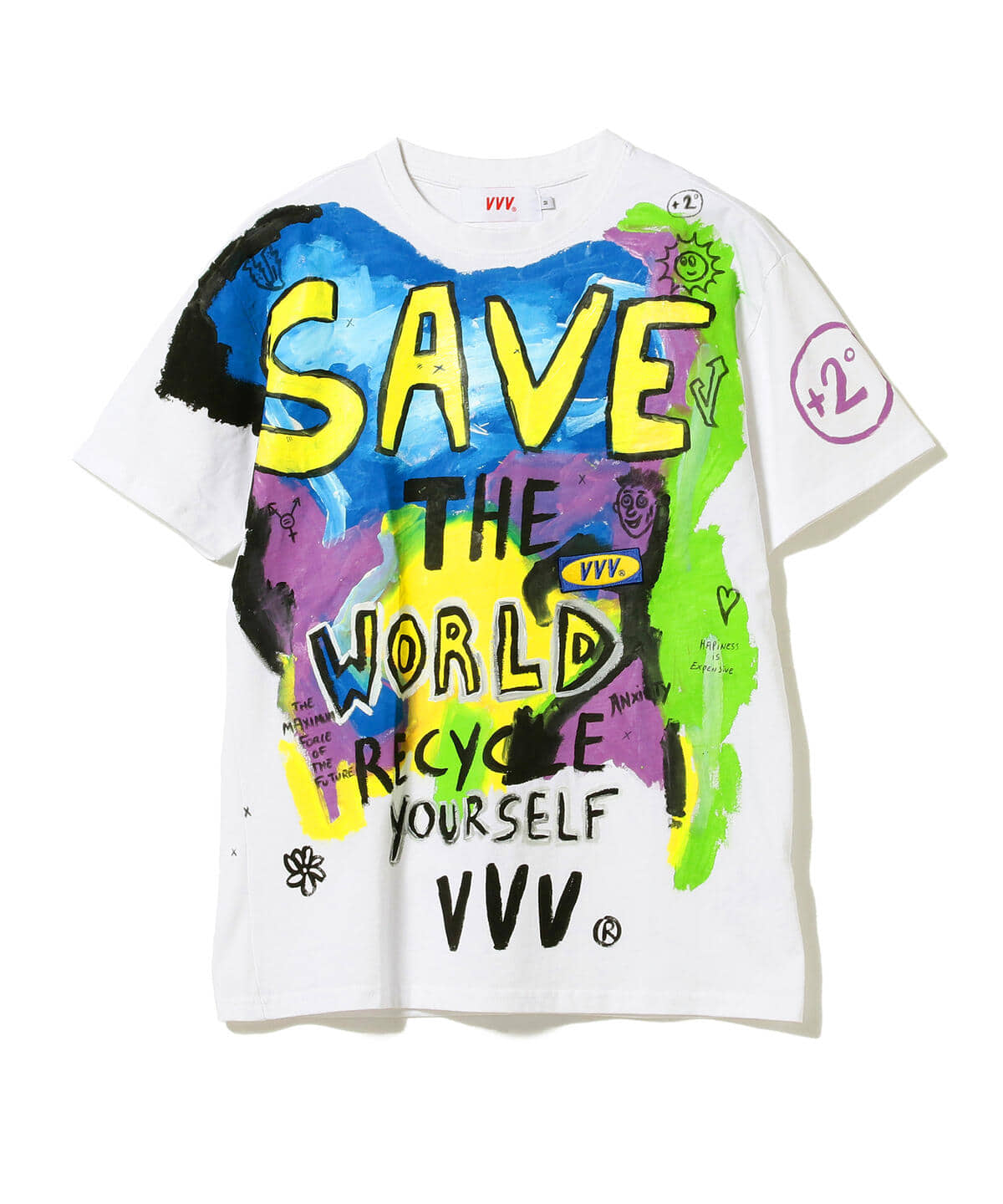 有岡大貴　ヒルナンデス　衣装　Tシャツ　4/13　International Gallery BEAMS Veni Vedi Vici / SAVE ハンドペイントTシャツ