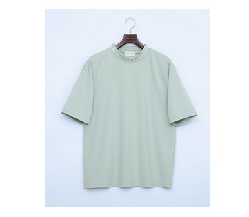 大橋和也　なにわ男子　衣装　コークチャレンジ　甲子園　高校野球　オーバーサイズポンチローマモックネックカットソー 1/2 sleeve (EMMA CLOTHES