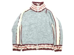 松村北斗　SixTONES　衣装　THE VIBES　Only Holy　fluss hand knit track jacket(GRAY MIX)　ニットジャケット